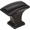 Jeffrey Alexander 1-1/2" Overall Length Matte Black Rectangle Annadale Cabinet Knob 435L-MB - alternate 1